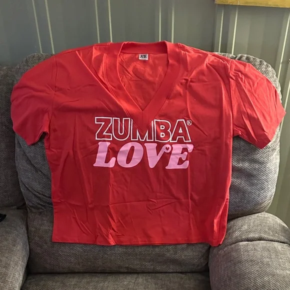 Zumba Fitness Vibrant Red Tee - Picture 1 of 3